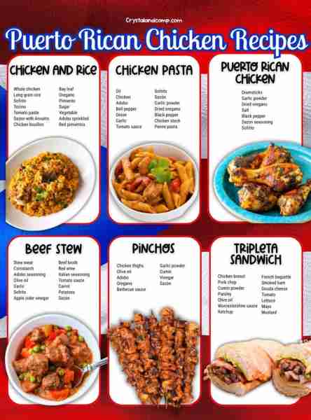🇵🇷 PUERTO RICAN CHICKEN RECIPES So many yummy and easy recipes on the list! Get the list in the comm...