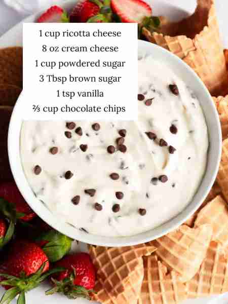 Make cannoli the easy way with this cannoli dip recipe that tastes like the filling in the classic I...