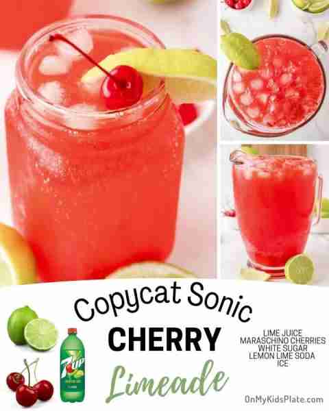 Copycat Sonic Cherry Limeade- Taste of summer in every sip! Recipe in first comment! Recipe created...