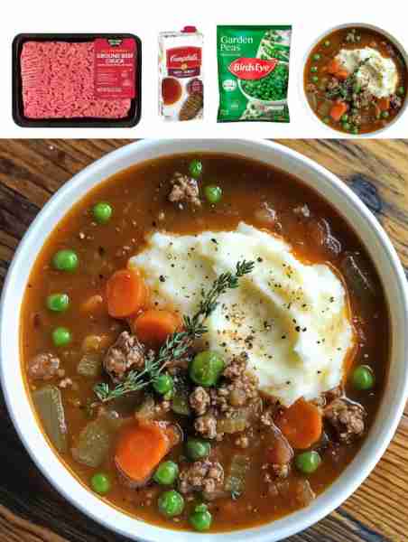 Shepherd’s Pie Soup Ingredients: - 1 pound ground beef - 1 onion, chopped - 2 cloves garlic, minced...