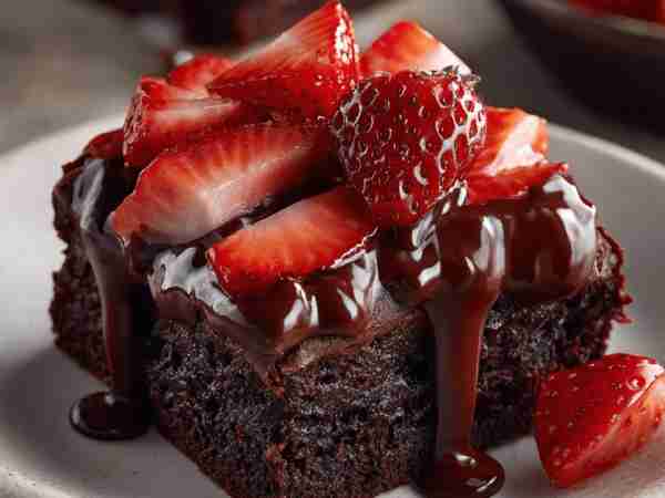 🍓🍫 Chocolate-Covered Strawberry Brownies 📝 Intro Imagine the deep richness of a chocolate brownie...