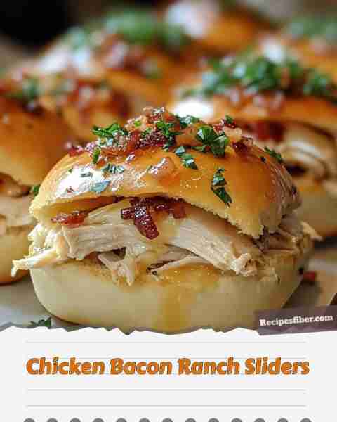 Chicken Bacon Ranch Sliders 🥪🔥 Delicious sliders packed with savory chicken and bacon flavors! 📋...