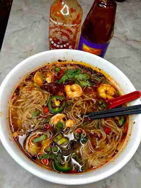 Spicy shrimp pho 🍜 🔥