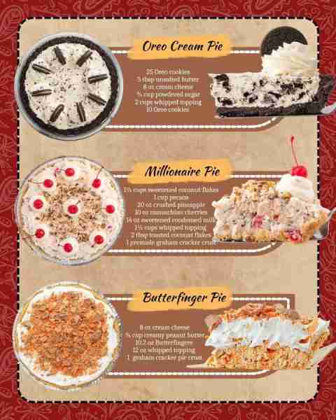 EASY NO BAKE PIE!OREO CREAM PIE: 25 Oreo cookies 5 tbsp unsalted butter 8 oz cream cheese ¾ cup powd...