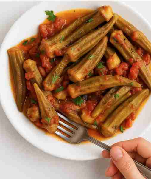 Bamies – the dish you either love or hate. Slow-cooked in olive oil and tomato, full of flavor and t...