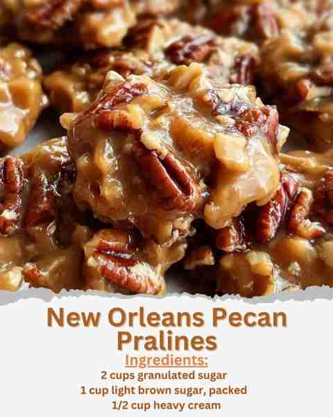New Orleans Pecan Pralines Ingredients: - 2 cups granulated sugar - 1 cup light brown sugar, packed...