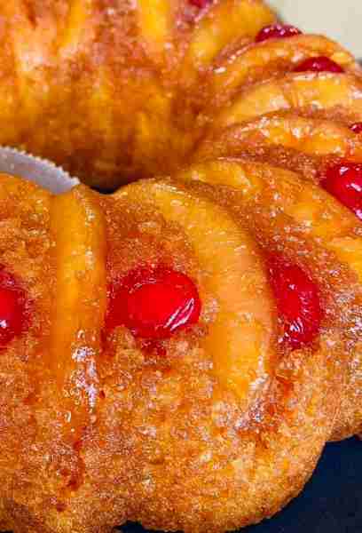 Easy Pineapple Upside-Down Bundt Cake (Cake-mix version.) For those of you who are in a hurry and wa...