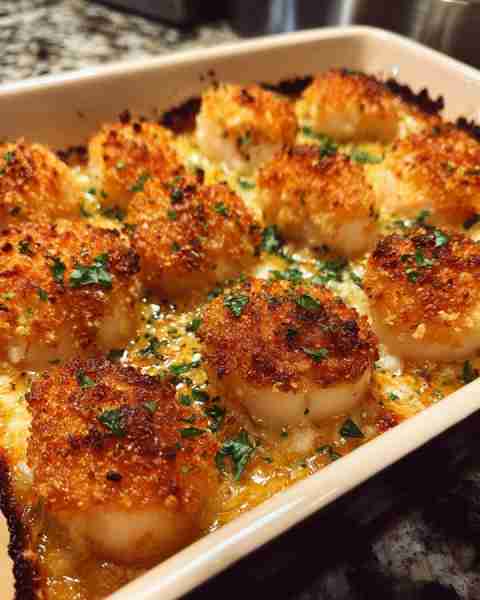Crispy Baked Scallops Ingredients: 16 large sea scallops (1 to 1½ pounds) ½ teaspoon kosher salt ¼ t...