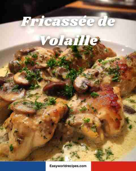 🍄🇫🇷 Fricassée de Volaille A creamy chicken and mushroom dish cooked with herbs and finished with cr...