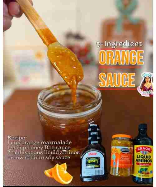 Only 3 ingredients- Orange Sauce If you want quick and orange sauce, ready in minutes, you can try...