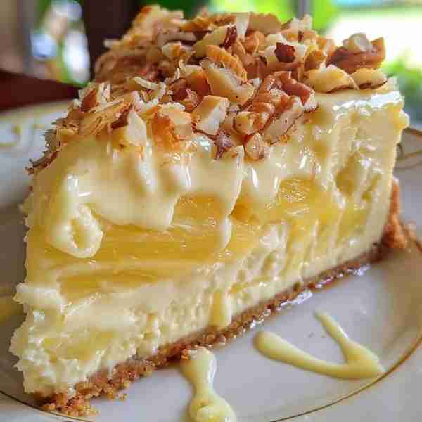 Hawaiian Pineapple Cheesecake Say aloha to your new favorite dessert! 🥥🍍 This Pineapple Coconut Ch...