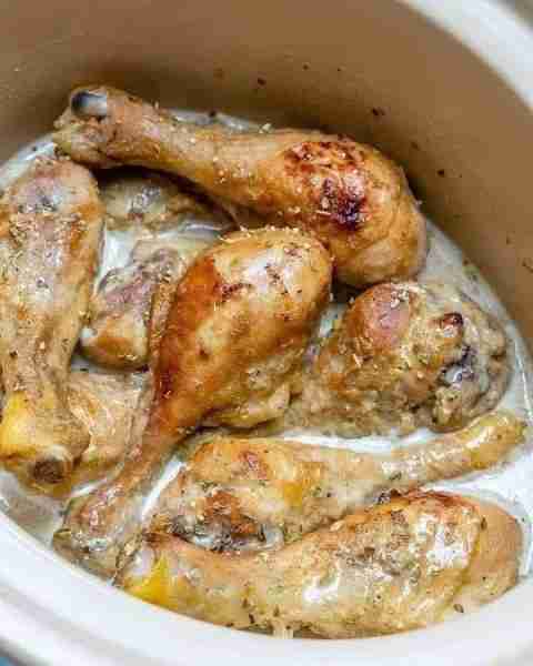 Crock-Pot Maple + Mustard Chicken Drumsticks