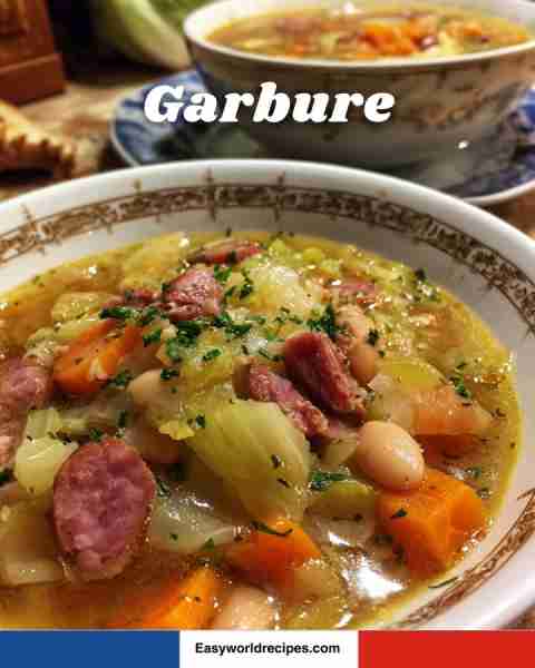 🥣🇫🇷 Garbure A traditional hearty soup from the southwest made with cabbage, beans, vegetables, and...