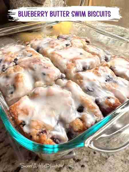 Blueberry Butter Swim Biscuits! 🫐 The easiest and best homemade blueberry biscuits! 🫐 No biscuit c...