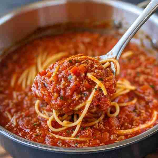 HOMEMADE SPAGHETTI SAUCE - You'll never want to buy jarred sauce again! 𝗙𝗨𝗟𝗟 𝗥𝗘𝗖𝗜𝗣𝗘 👇💬