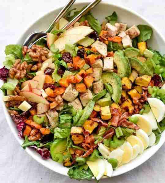 Autumn Cobb Salad Roasted squash, crunchy apples and dried cherries add seasonal freshness to tradit...