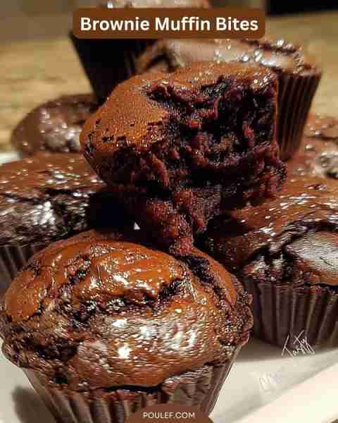 Brownie Muffin Bites Ingredients: - 2 boxes brownie mix - Additional eggs as called for on the brown...