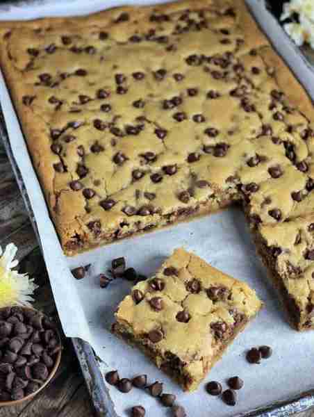 Keto Chocolate Chip Cookie Bars Ingredients 2 cups almond flour ¼ cup coconut flour ½ cup unsalted b...