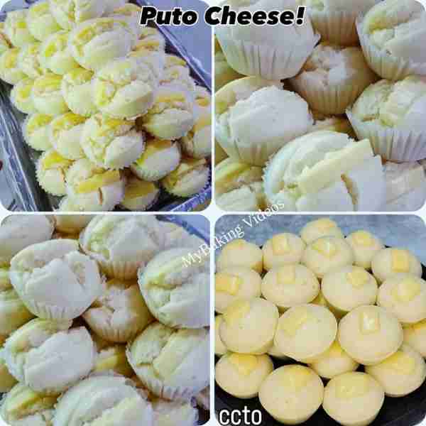 Puto cheese Recipe! INGREDIENTS: 2 cups Cake flour or All-purpose flour 1 1/2 cup Sugar 2 tbsp Bakin...