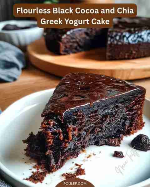 Flourless Black Cocoa and Chia Greek Yogurt Cake INGREDIENTS Cake Ingredients 2 cups almond flour 1...