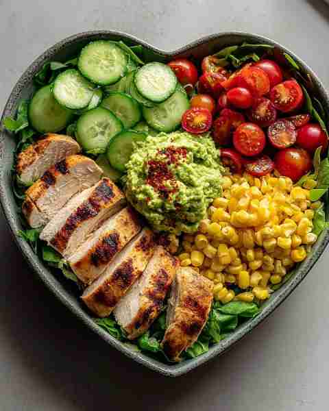 🥗 Grilled Chicken & Guacamole Power Bowl 🥑💪 Prep Time: 15 minutes Cook Time: 10 minutes Servings:...