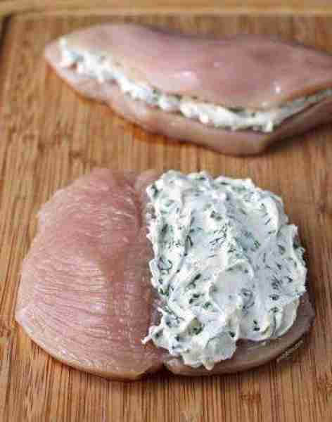 Cream Cheese and Herb Stuffed Chicken Ingredients 4 oz 1/3 less fat cream cheese, softened to room t...