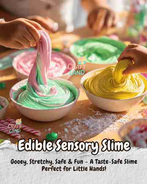 Edible Sensory Slime Ingredients (Base Recipe): - 1 (14 oz) can sweetened condensed milk - 1 tbsp co...