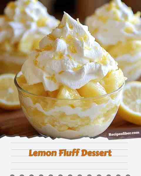 Lemon Fluff Dessert 🍋 A refreshing and light treat perfect for any occasion. 📋 Ingredients - 1...