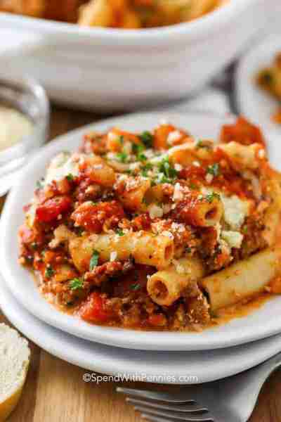 Comment RECIPE to get the recipe! Baked ziti is a classic comforting casserole. Layers of tender zit...