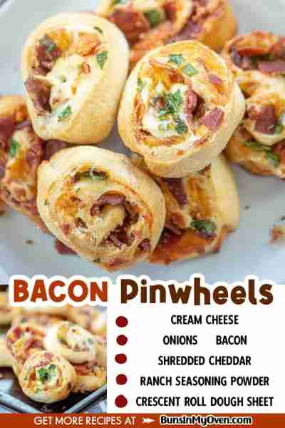 Recipe: https://www.bunsinmyoven.com/bacon-pinwheels/ These cheesy bacon pinwheels are the perfect p...