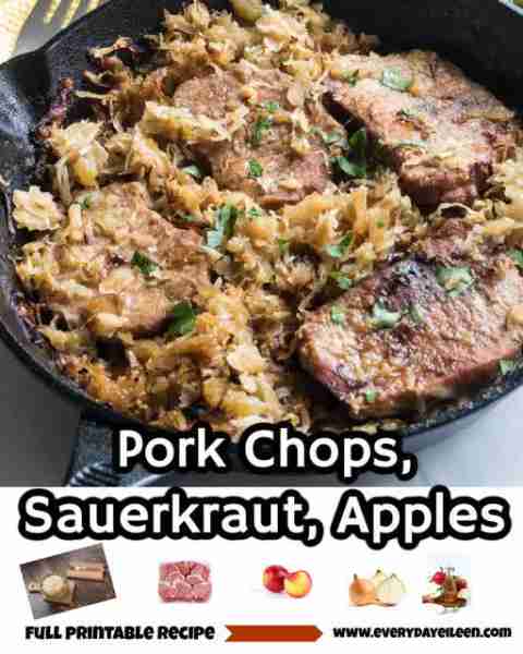 One of my favorite dinners, Pork Chops and Sauerkraut with apples, baked to perfection! Yummy! This...