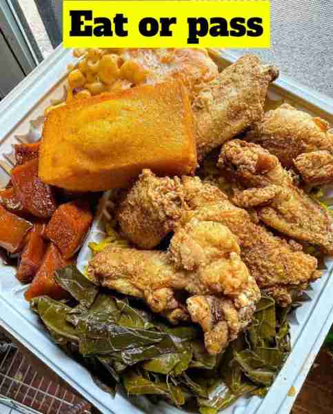 OMG 😱 DON’T LOSE THIS 😍‼️ Sweet Potatoes, Honey Butter Jiffy, Greens, Macaroni, and Buffalo Lemon...