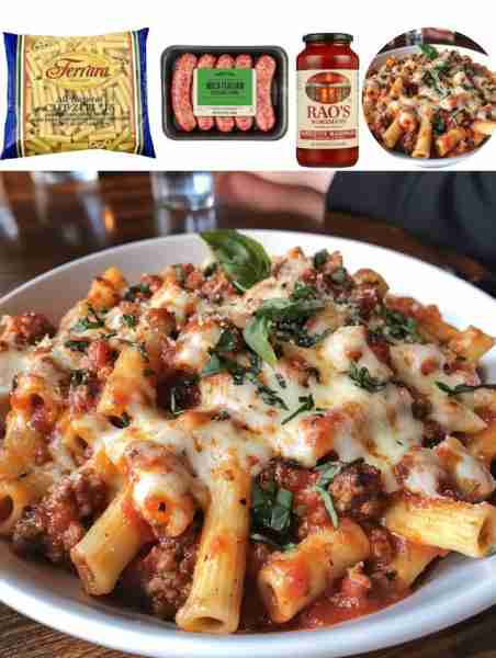 Baked Ziti with Italian Sausage Ingredients: - 1 pound ziti pasta - 1 pound Italian sausage FULL REC...