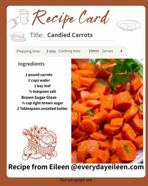 Candied Carrots, my Granny's favorite and mine too! Recipe link in comments