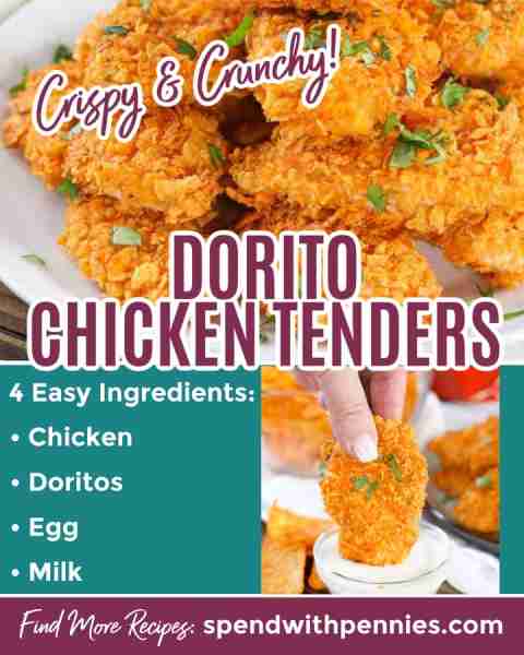 Comment RECIPE to get the recipe! Tender juicy chicken breasts crusted in our favorite cheesy Dorito...