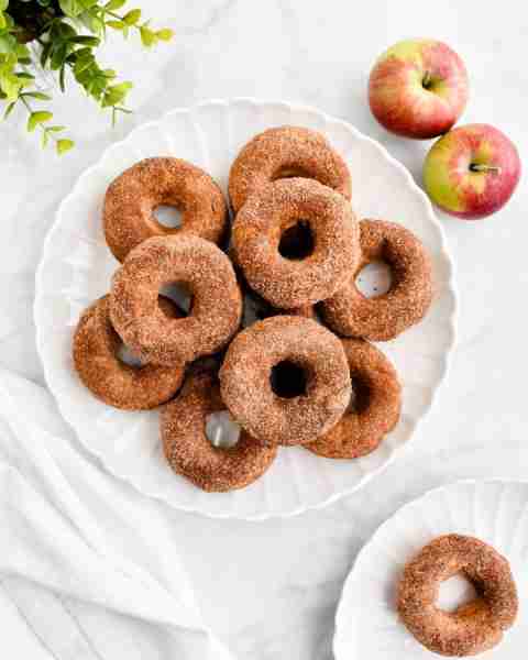 Baked Apple Donuts, made with fresh apples and coated in cinnamon sugar are the perfect fall treat....