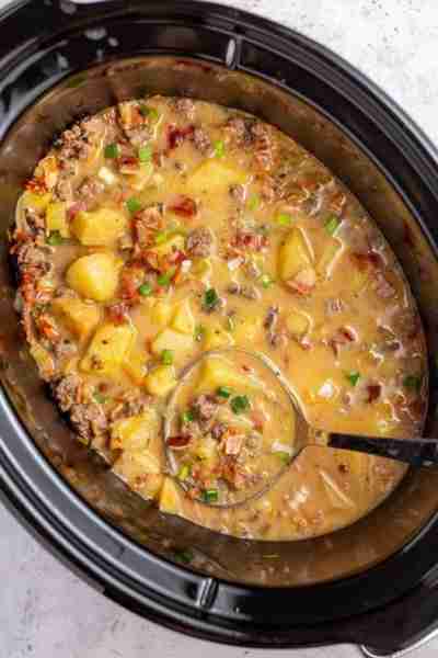 This potato and bacon soup is of my family's favorite recipes! Even the picky eaters!