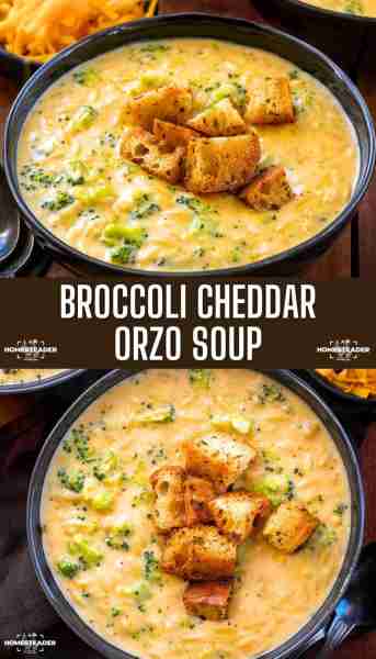 Creamy broccoli + cheddar + orzo = the delicious hug-in-a-bowl you’ve been waiting for!