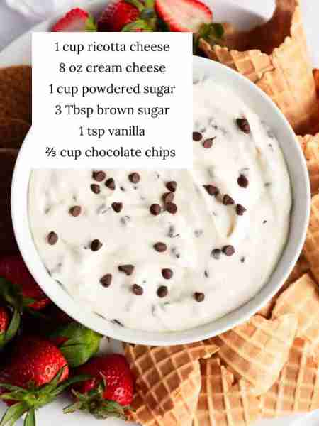 Make cannoli the easy way with this cannoli dip recipe that tastes like the filling in the classic I...