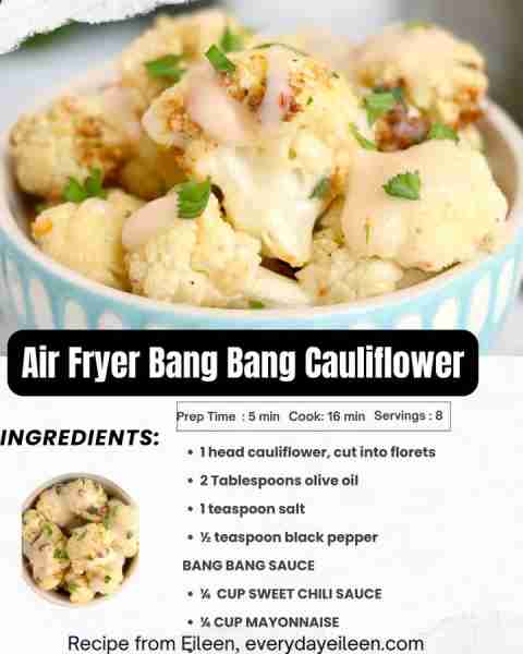 Air Fryer Bang Bang Cauliflower.