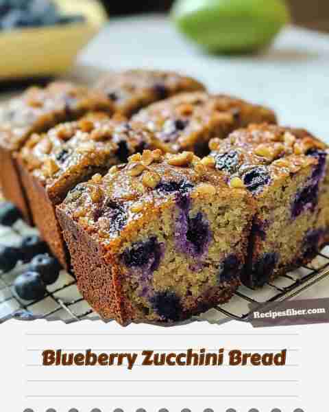 Blueberry Zucchini Bread 🍞 Deliciously moist and perfect for any occasion! 📋 Ingredients - 2 1/...
