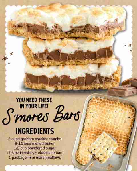 S’mores, but make it a bar. 🍫🔥 full recipe: https://spaceshipsandlaserbeams.com/smores-bars/ Ingre...