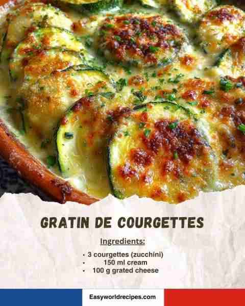 🥒 Gratin de Courgettes (Zucchini Gratin) 🥒🧀 Creamy baked zucchini gratin. Ingredients: • 3 courge...