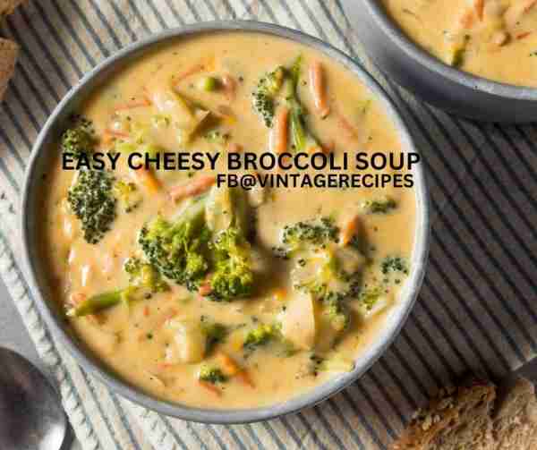 EASY CHEESY BROCCOLI SOUP #fallmeals 1 (10 oz.) pkg. frozen broccoli, thawed 1 medium onion, chopped...