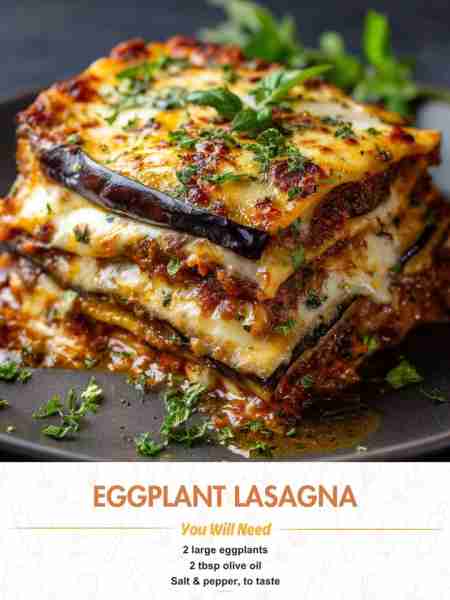 Eggplant Lasagna Ingredients 2 large eggplants 2 tbsp olive oil Salt & pepper, to taste ...... Full...