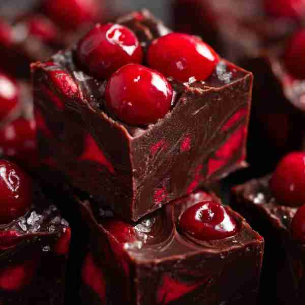 🦇🧛 Halloween Dracula’s Dark Cherry Fudge 🍒🩸 Rich, dark chocolate fudge swirled with bloody red c...