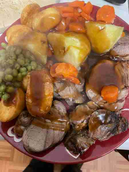 Lovely roast lamb dinner mmm 👉📷Tony Swanick, Try and find a problem with this roast – I dare you...