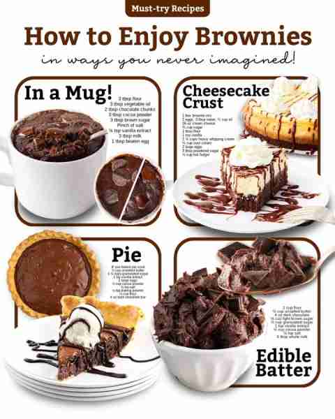 How to enjoy Brownies in ways you never imagined 🤎 Ingredients 🤎 In a Mug 3 tablespoons all-purpos...