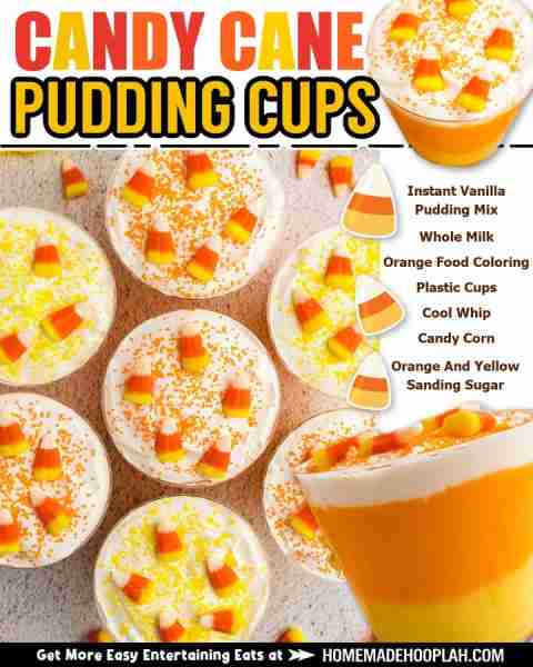 Candy Corn Pudding Cups! 🍬👻 ⭐RECIPE IN COMMENTS⭐ tap photo to see 📷
