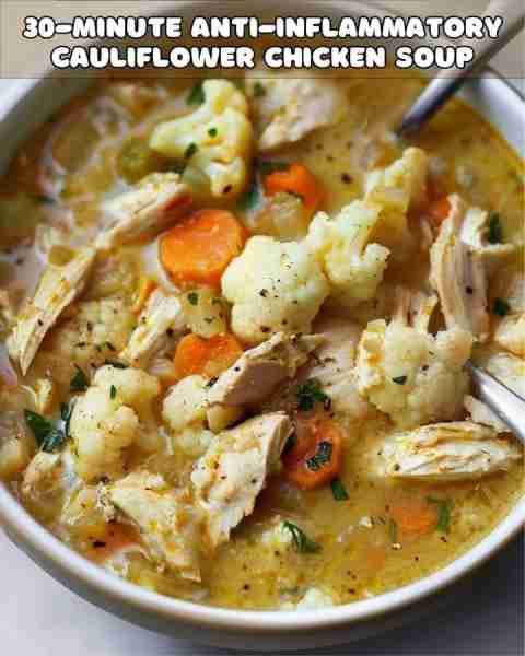 Quick and Nourishing: 30-Minute Anti-Inflammatory Cauliflower Chicken Soup